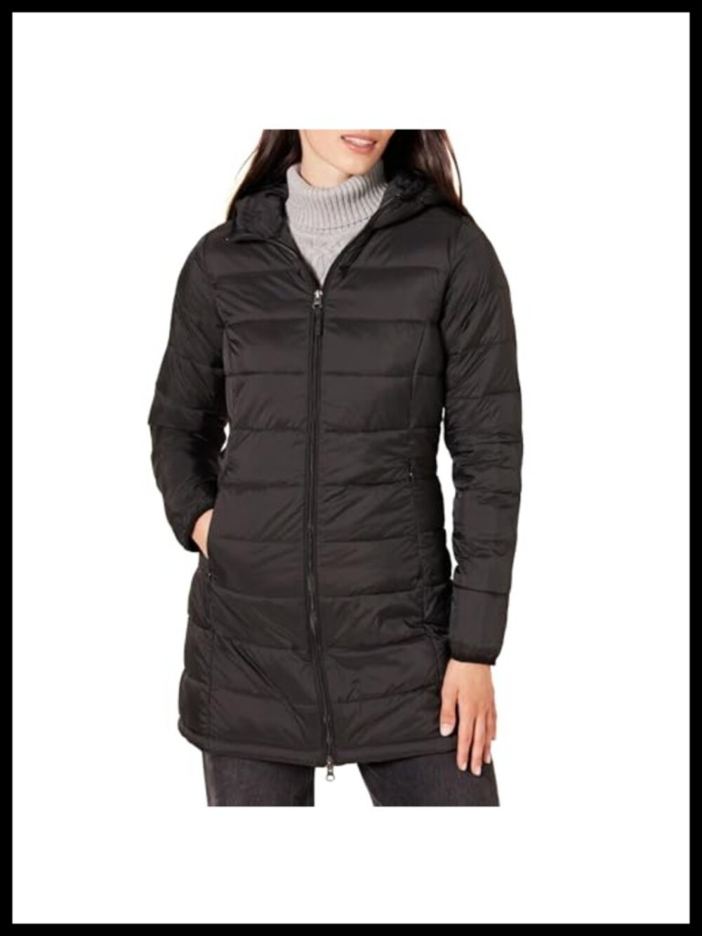 Lightweight Water-Resistant Packable Hooded Puffer Coat